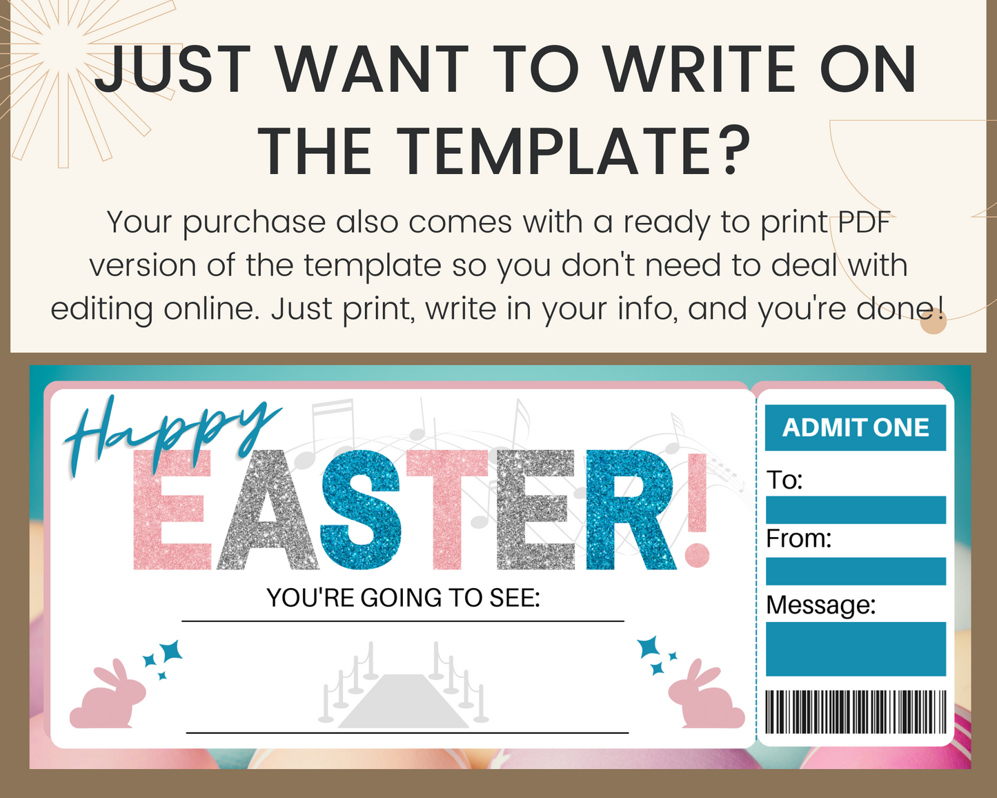 Easter Concert Ticket Template