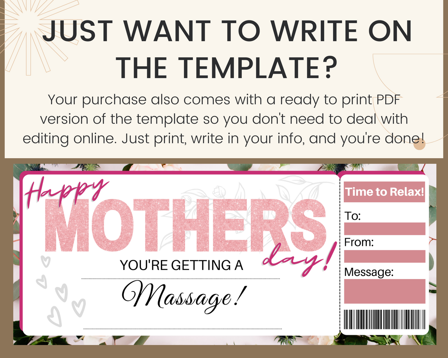 Mother's Day Massage Gift Template