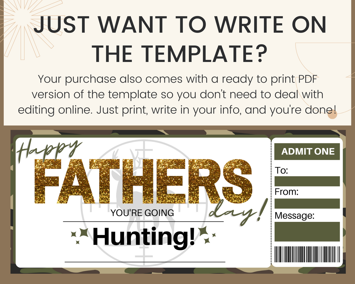 Father's Day Hunting Gift Certificate