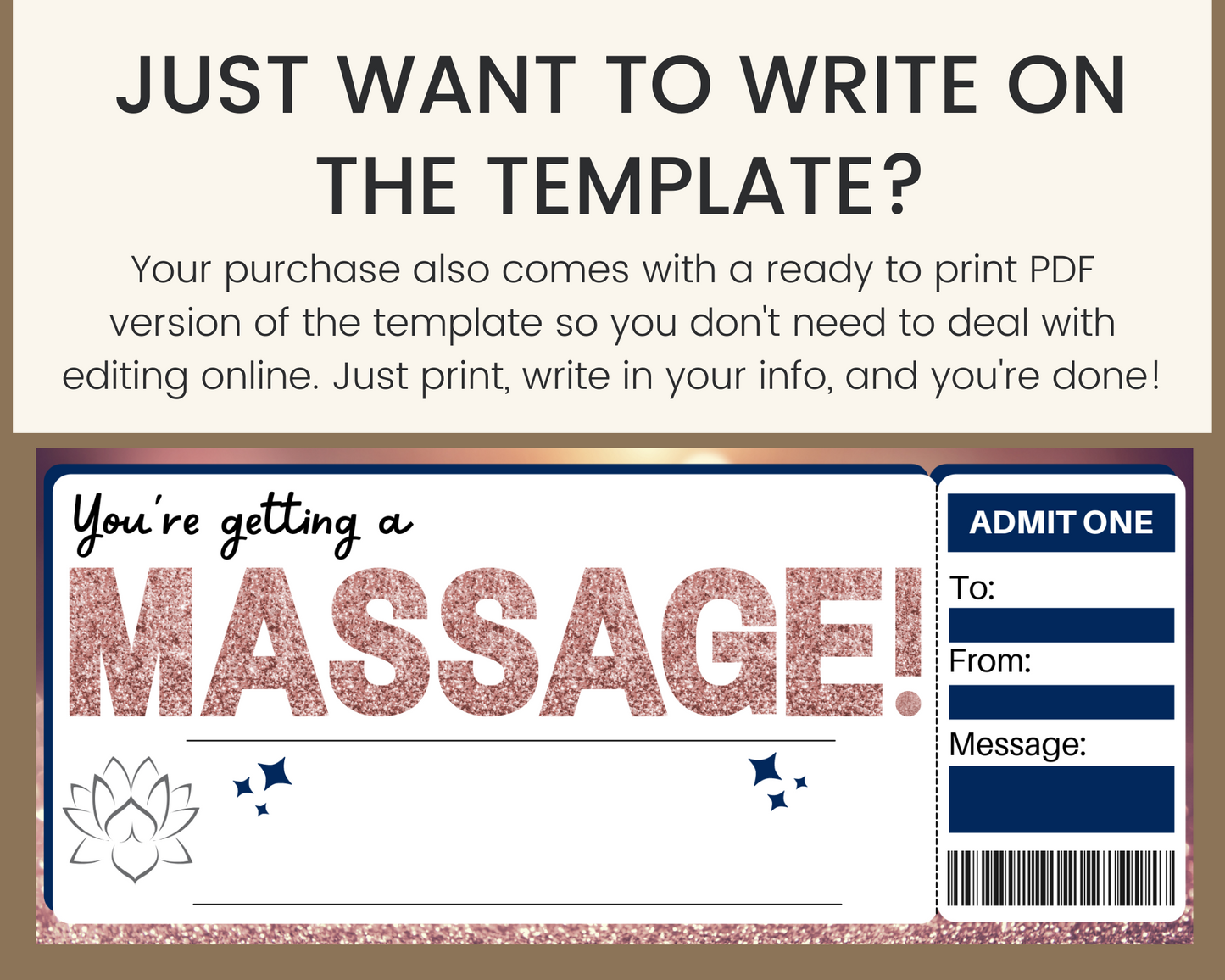 Massage Gift Ticket