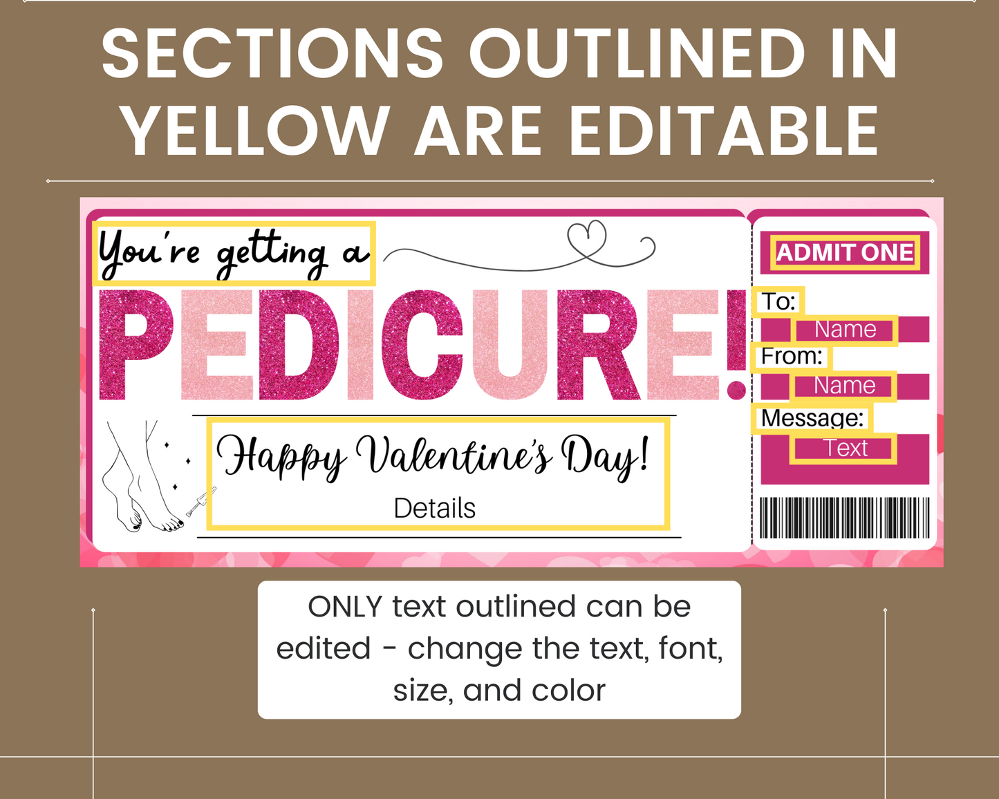 Valentine's Day Pedicure Gift Certificate