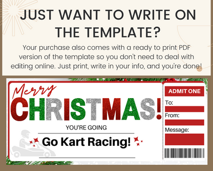 Christmas Go Karting Gift Certificate