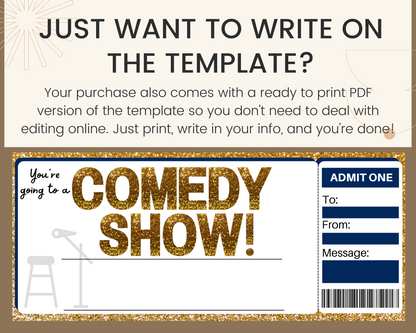 Comedy Show Gift Ticket
