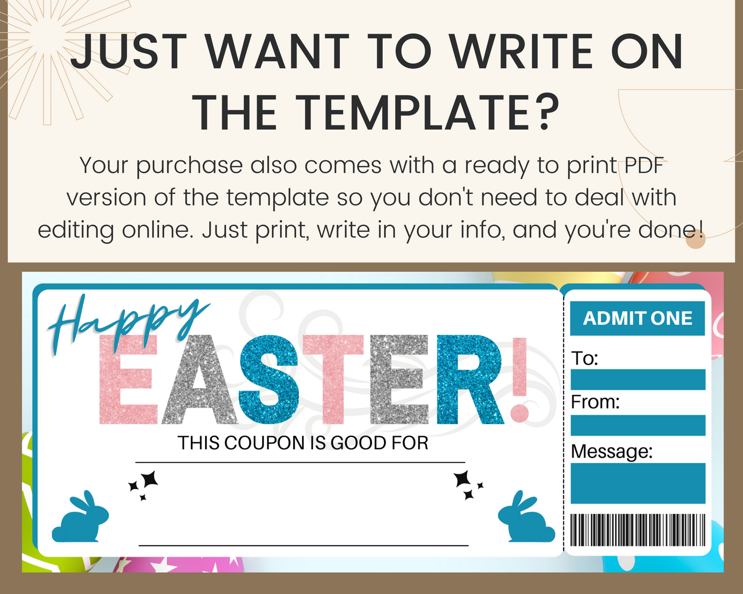 Customizable Easter Gift Coupon