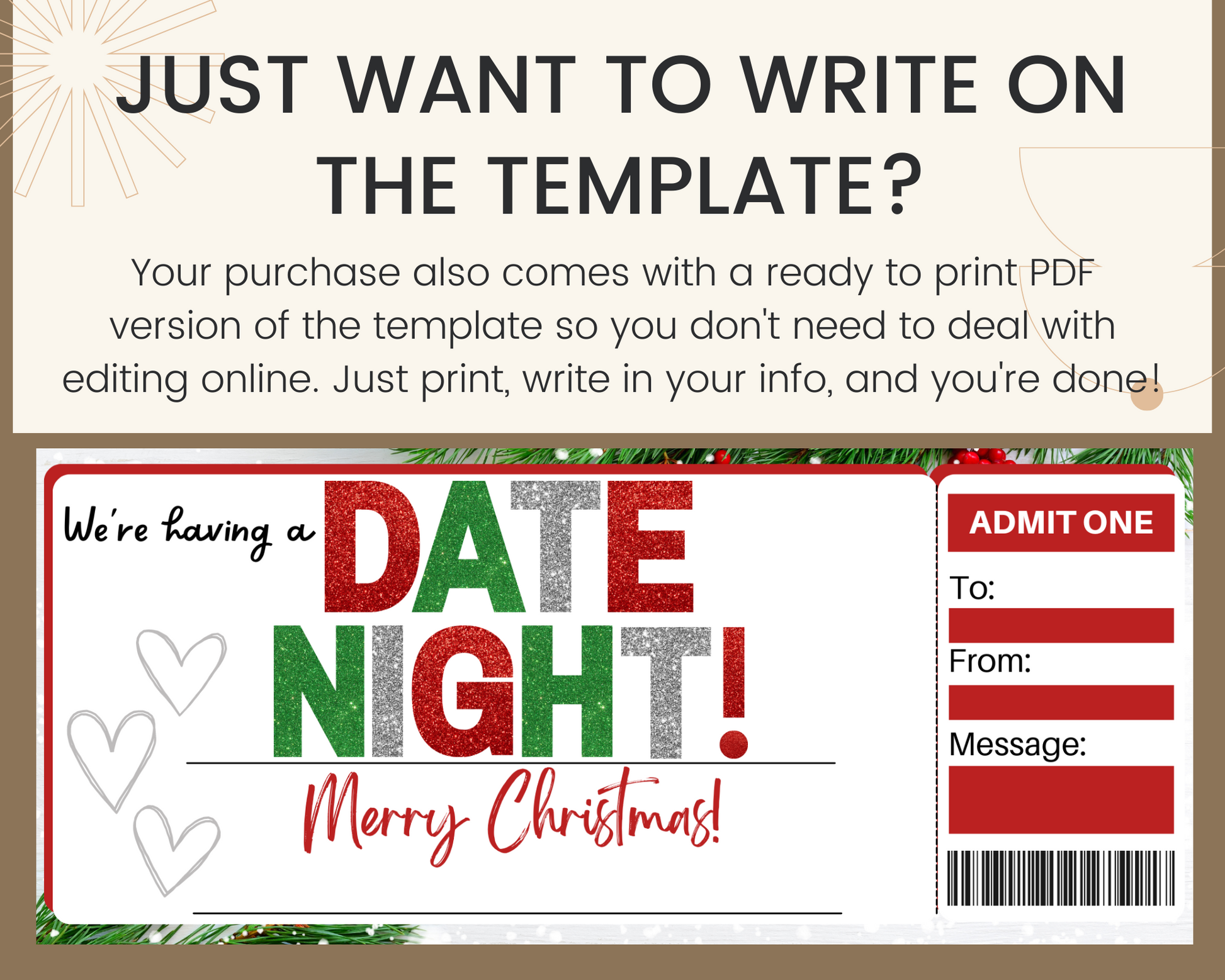 christmas-date-night-gift-ticket-template-printed-smile-shop for Free Movie Ticket Templates Printable Christmas Date Night Gift Ticket Template – Printed Smile Shop for Free Movie Ticket Templates Printable