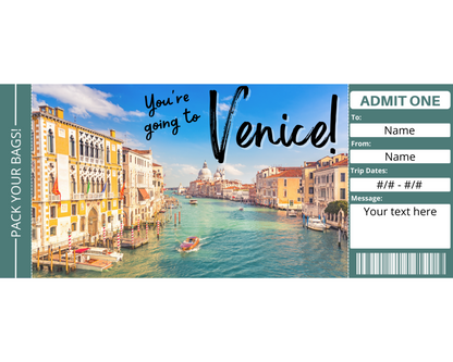 Venice Boarding Pass Template