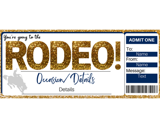 Rodeo Gift Ticket Template