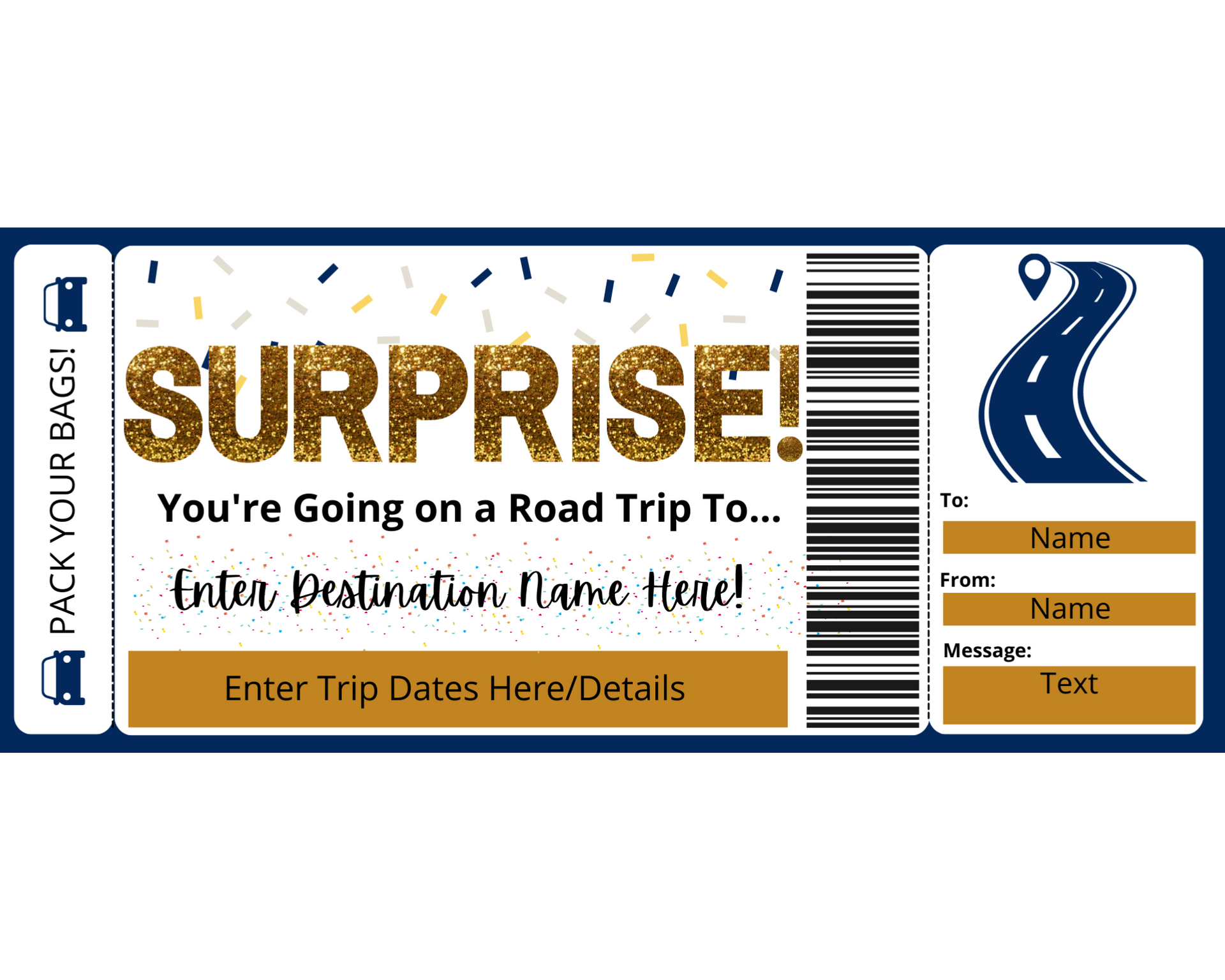 Printable Surprise Baseball Game Tickets Gift Voucher Template