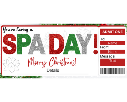 Christmas Spa Day Gift Ticket