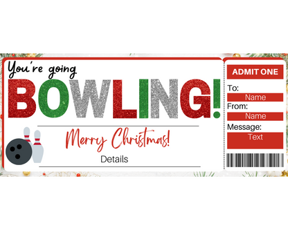 Christmas Bowling Gift Certificate