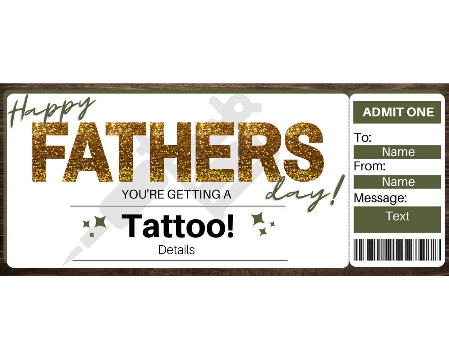 Father's Day Tattoo Gift Certificate
