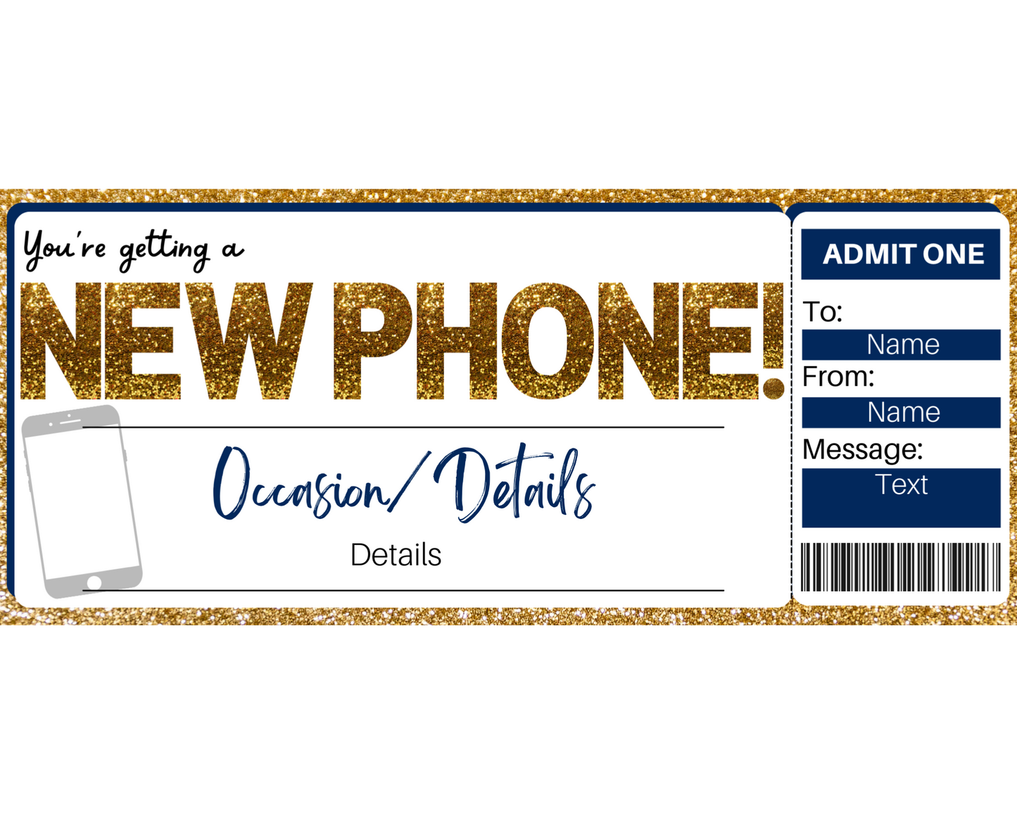 New Phone Gift Certificate Template