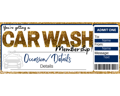 Car Wash Gift Certificate Template