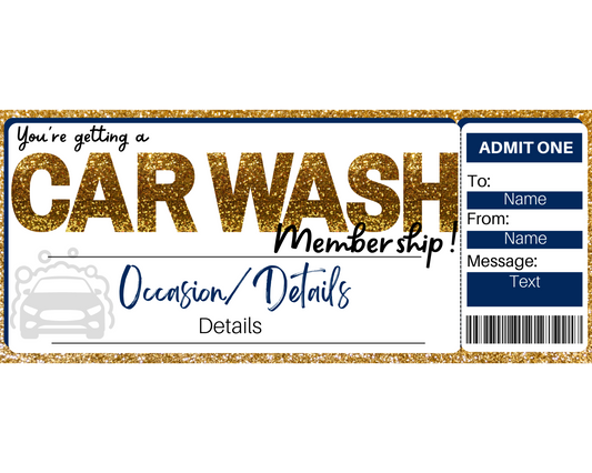 Car Wash Gift Certificate Template