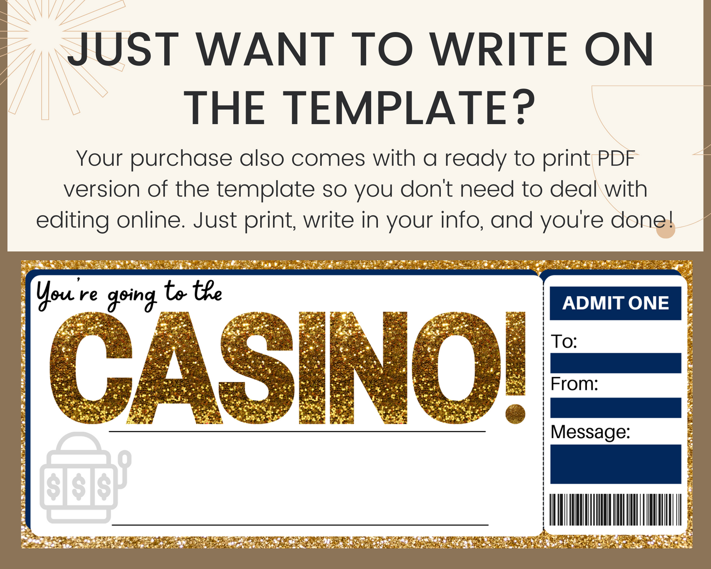 Casino Gift Certificate Template