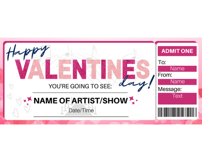 Valentine's Day Concert Ticket Template