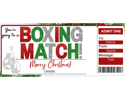 Christmas Boxing Gift Ticket