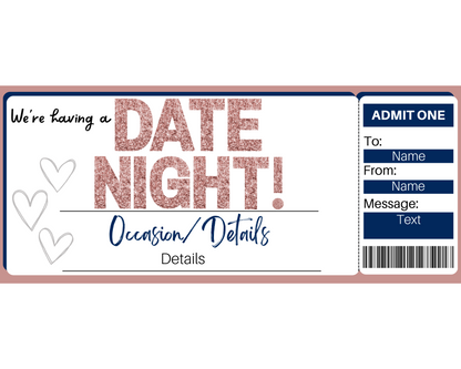 Date Night Gift Coupon Template