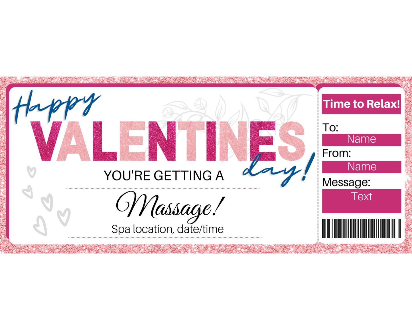 Valentine's Day Massage Gift Certificate