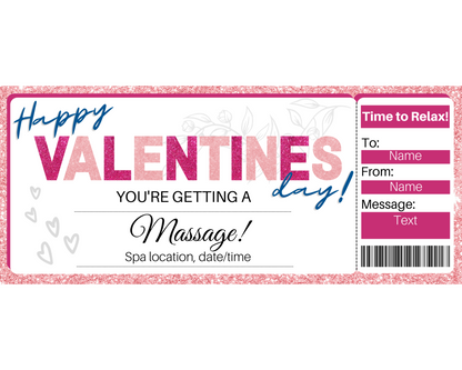 Valentine's Day Massage Gift Certificate