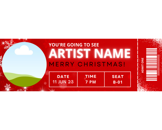 Christmas Concert Ticket Template: Add your own image!