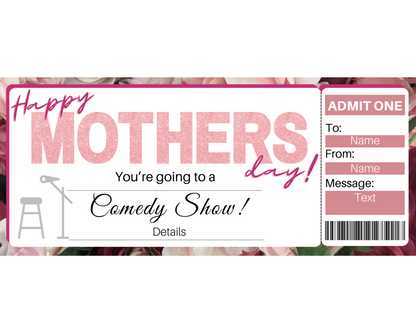 Mother's Day Comedy Show Ticket Template