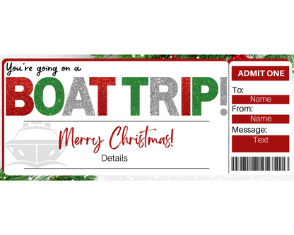 Christmas Boat Trip Gift Ticket
