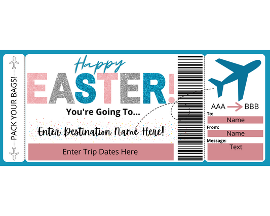 Easter Boarding Pass Template