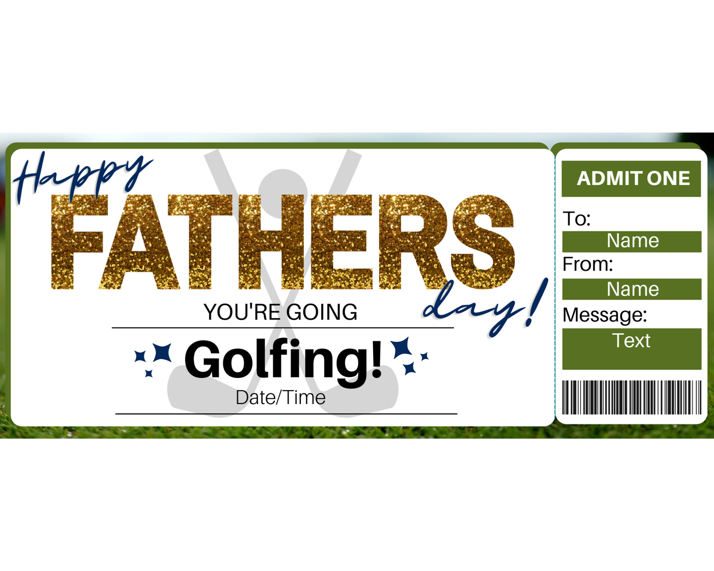 Father's Day Golfing Gift Ticket