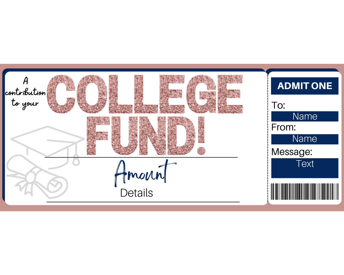 College Tuition Gift Certificate Template