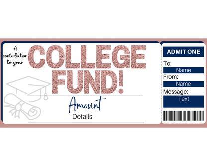 College Tuition Gift Certificate Template