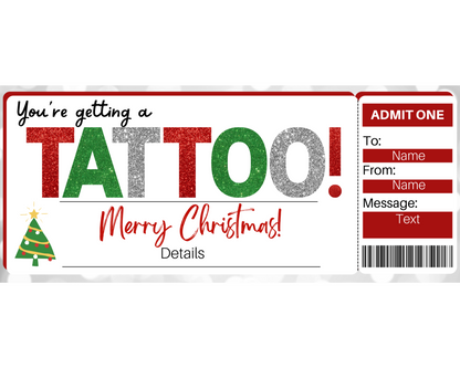 Christmas Tattoo Gift Certificate
