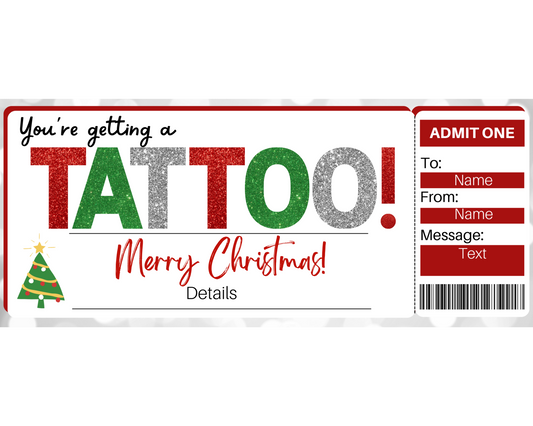 Christmas Tattoo Gift Certificate