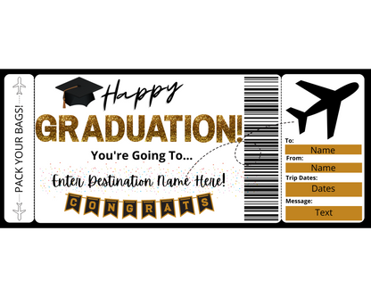 Graduation Boarding Pass Template