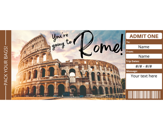 Rome Boarding Pass Template