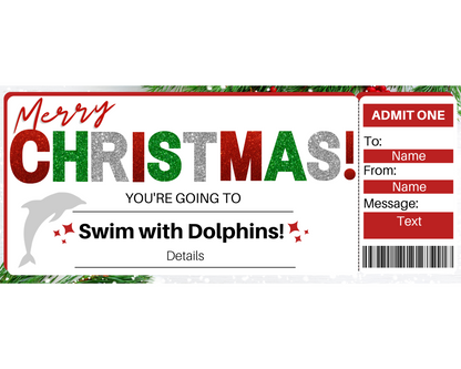 Christmas Swim with Dolphins Gift Certificate