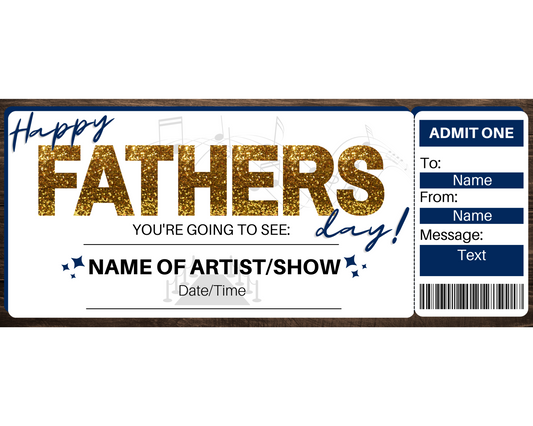 Father's Day Concert Ticket Template
