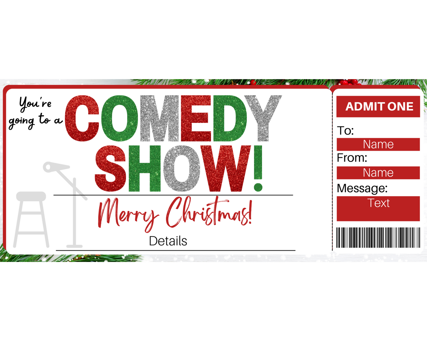 Christmas Comedy Show Ticket