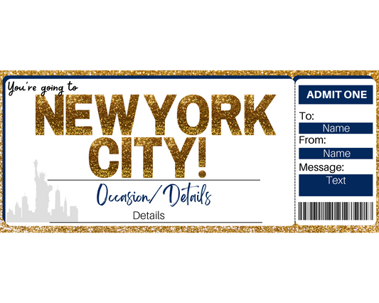 NYC Boarding Pass Template