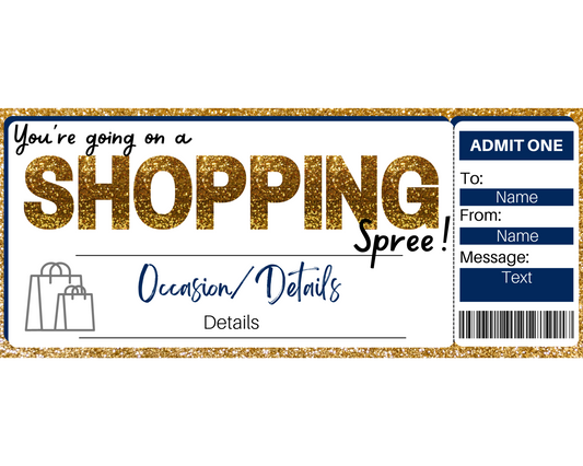 Shopping Spree Gift Certificate Template