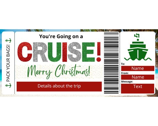 Christmas Cruise Boarding Pass
