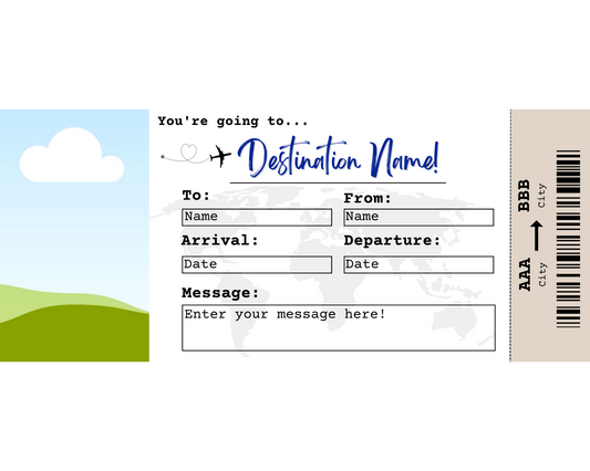 Boarding Pass Template: Add your own image!