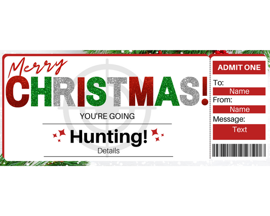 Christmas Hunting Trip Gift Certificate