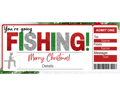 Christmas Fishing Gift Certificate Template