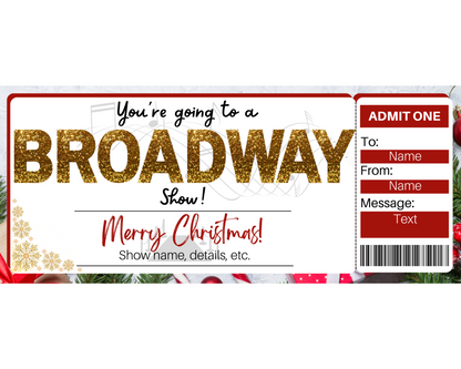Christmas Broadway Show Certificate