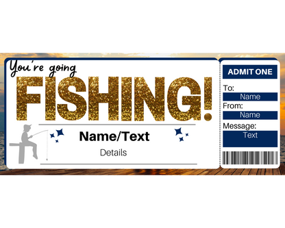 Fishing Gift Ticket Template