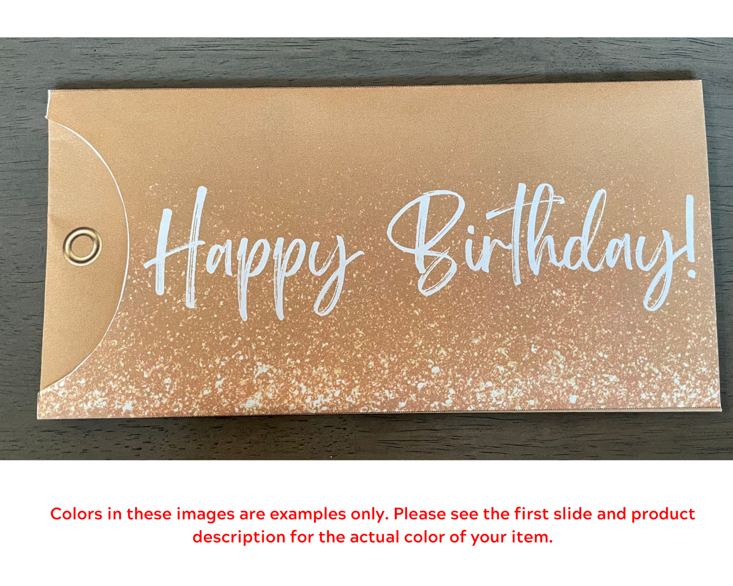 Printable Ticket Envelope: Gold Birthday