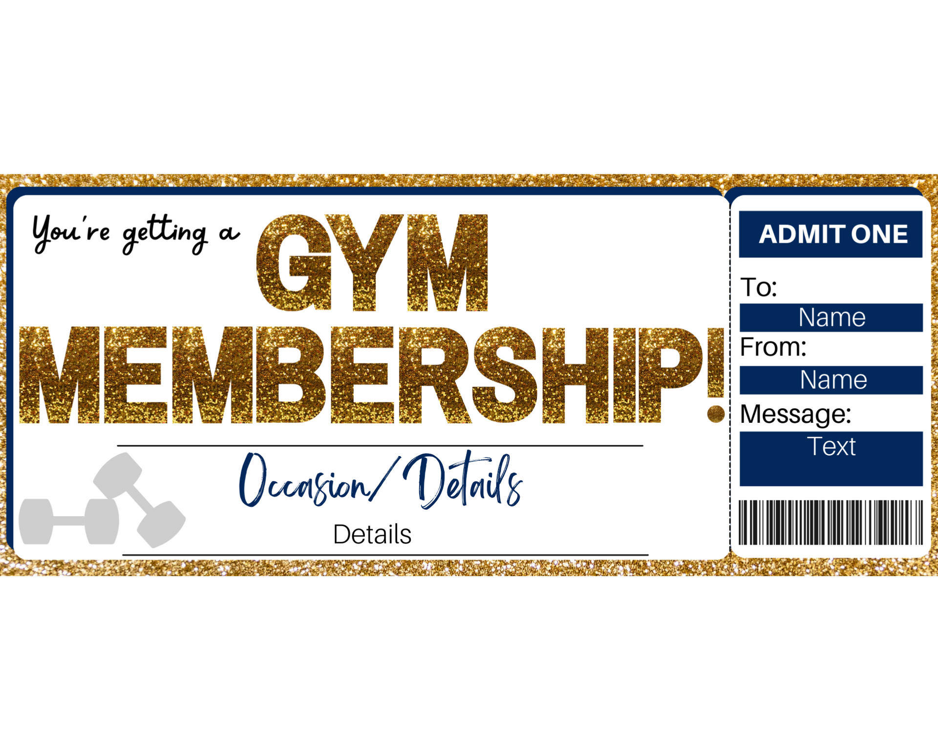 Gym Membership Gift Certificate. Gym Certificate. Gym Gifts. Gym Cards. Gym  Lover Gift. Workout Gift. Fitness Gifts. Printable Ticket 