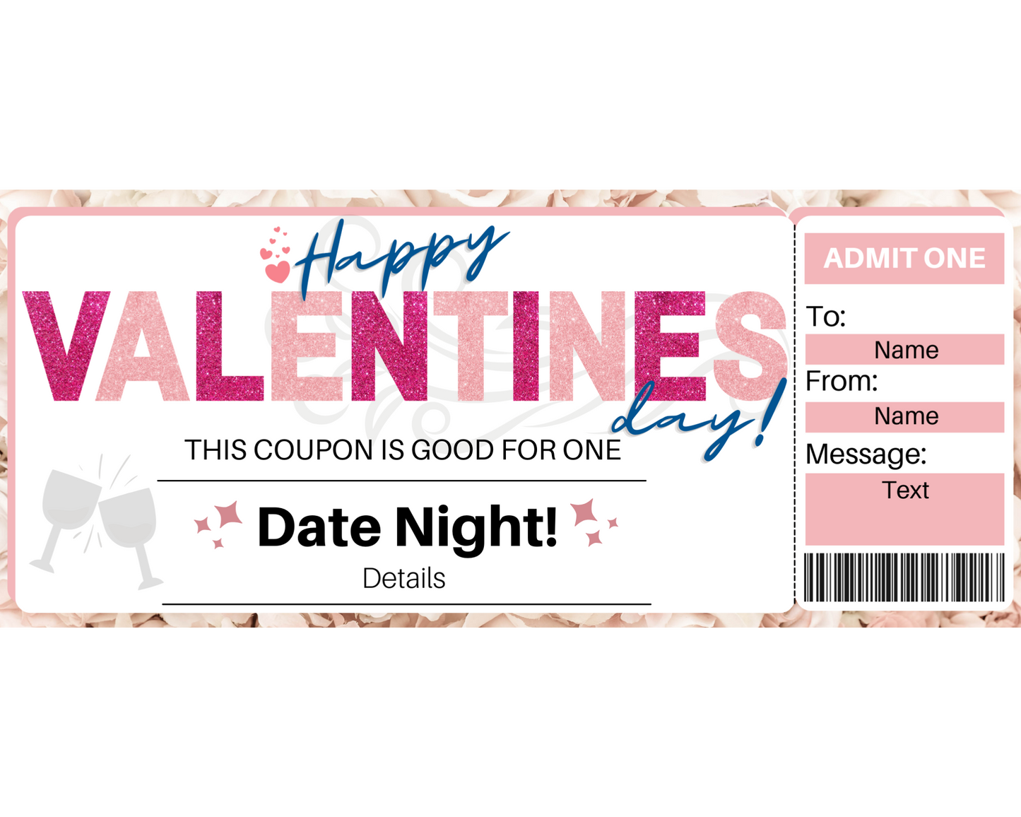 Valentine's Day Date Night Gift Ticket