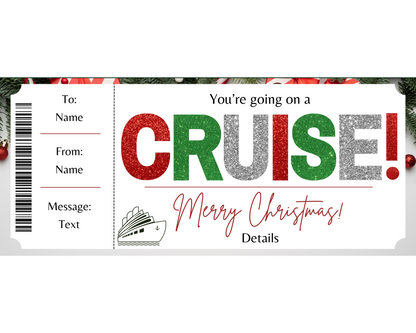 Christmas Cruise Gift Certificate Template